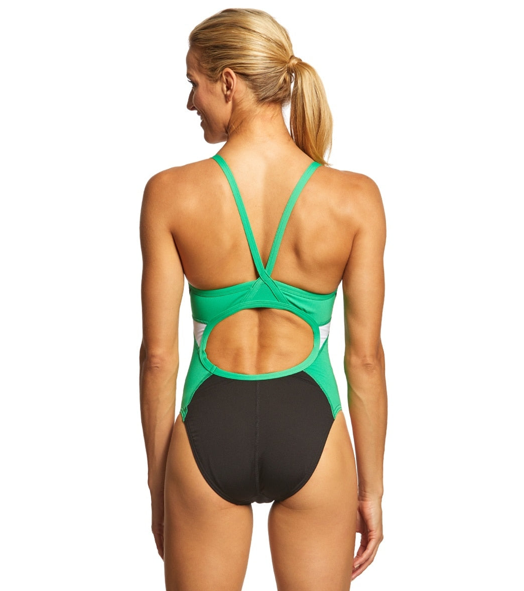 Speedo Women's Spark Splice Flyback One Piece Swimsuit