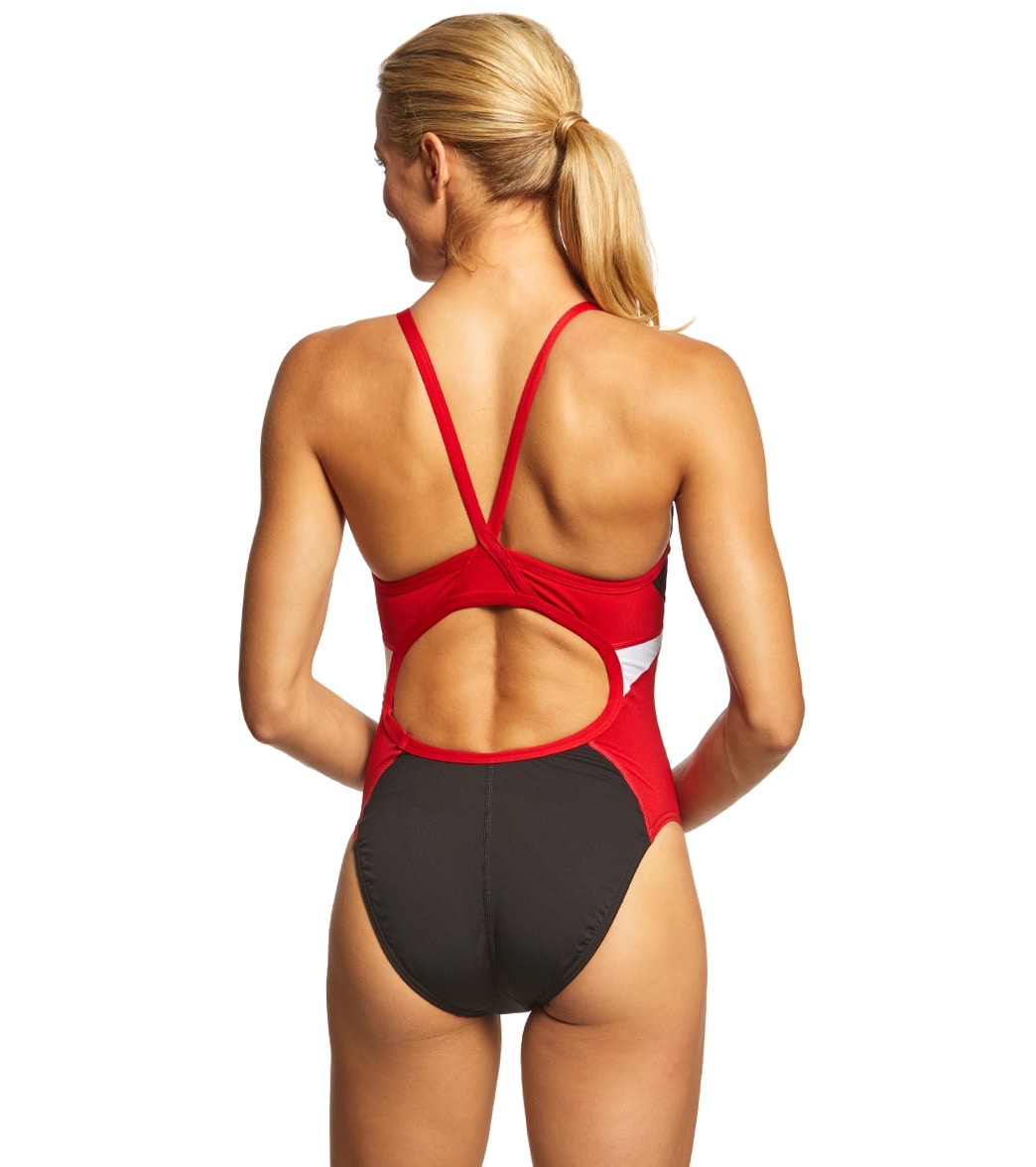 Speedo Women's Spark Splice Flyback One Piece Swimsuit