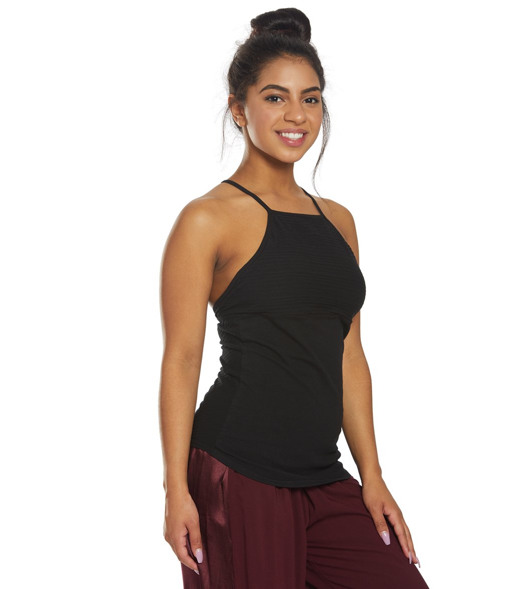 Hard Tail Mitered Low V-Back Yoga Support Tank
