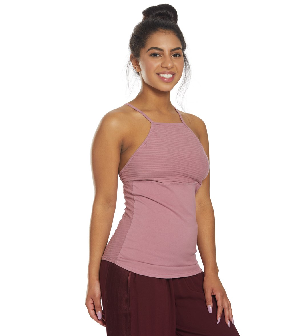 Hard Tail Mitered Low V-Back Yoga Support Tank