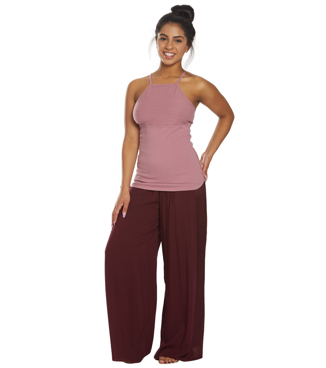 Hard Tail Mitered Low V-Back Yoga Support Tank