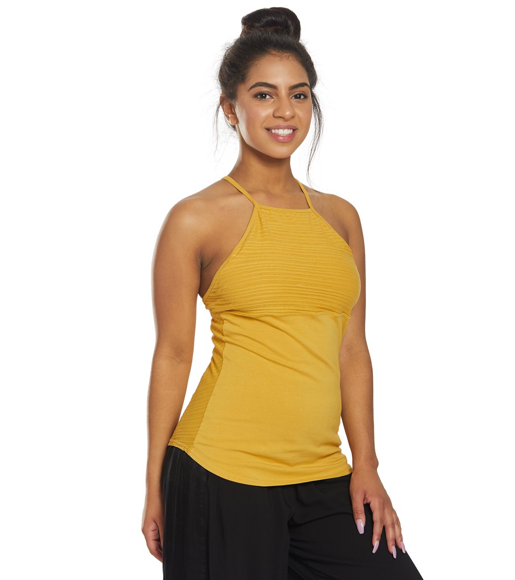 Hard Tail Mitered Low V-Back Yoga Support Tank