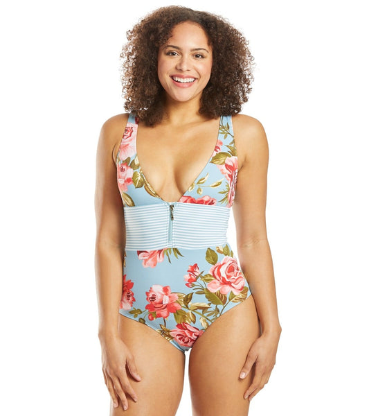 Skye Rose Garden Faith V Neck One Piece Swimsuit