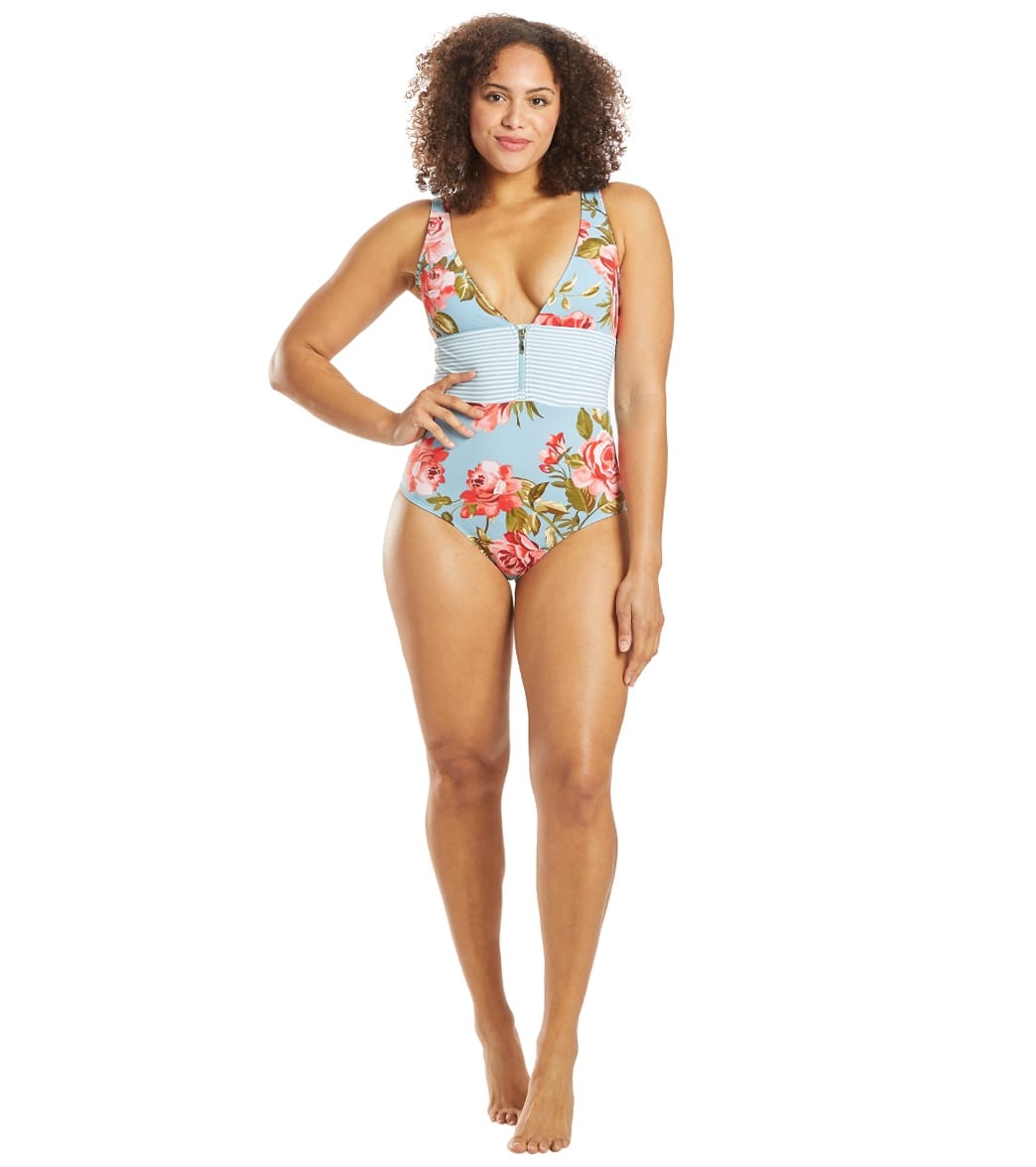 Skye Rose Garden Faith V Neck One Piece Swimsuit