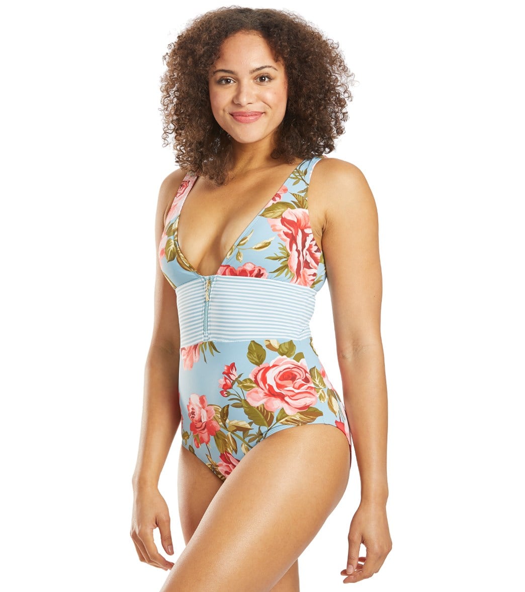Skye Rose Garden Faith V Neck One Piece Swimsuit