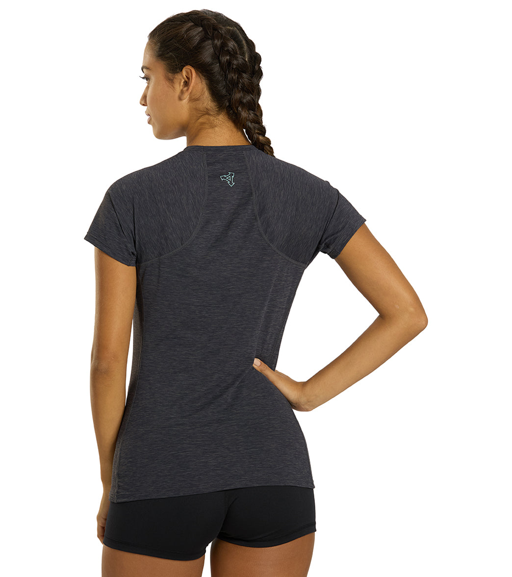 Xcel Women's Heathered Ventx Short Sleeve UV Rashguard