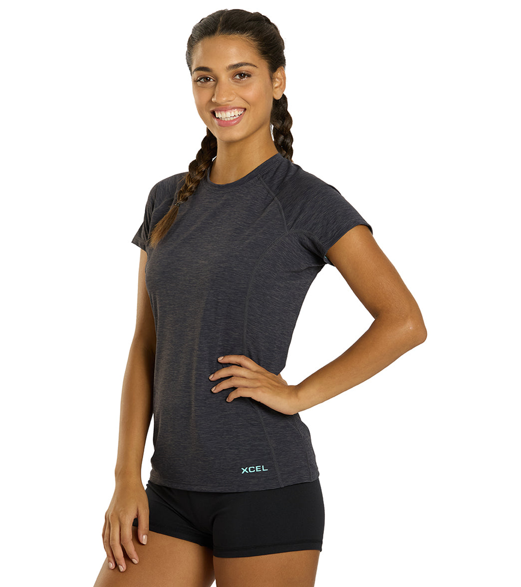 Xcel Women's Heathered Ventx Short Sleeve UV Rashguard