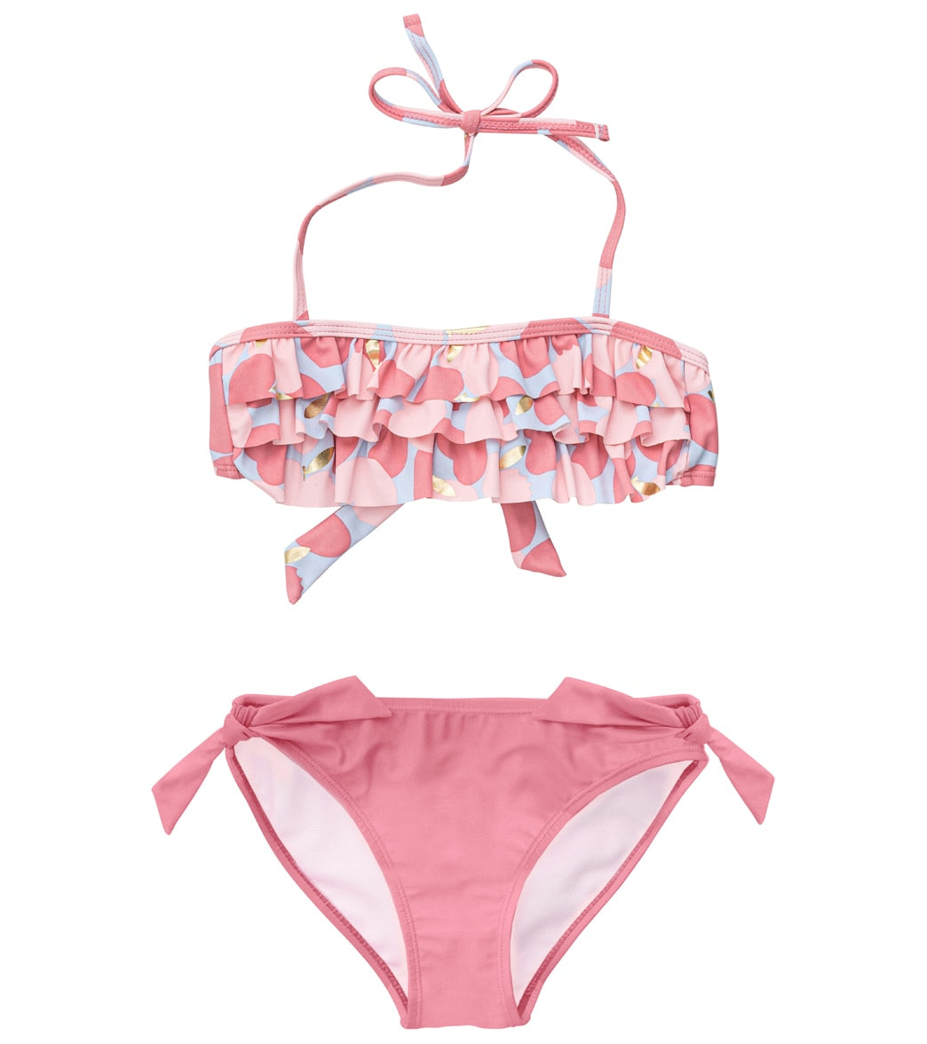 Snapper Rock Girls' Apple Love Bandeau Bikini Set (Toddler, Little Kid)