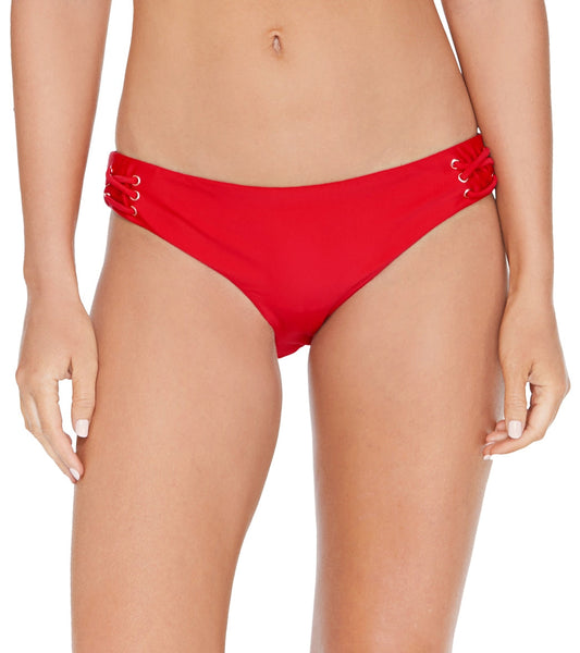 Raisins Women's Bermuda Solids Lace Up Bikini Bottom