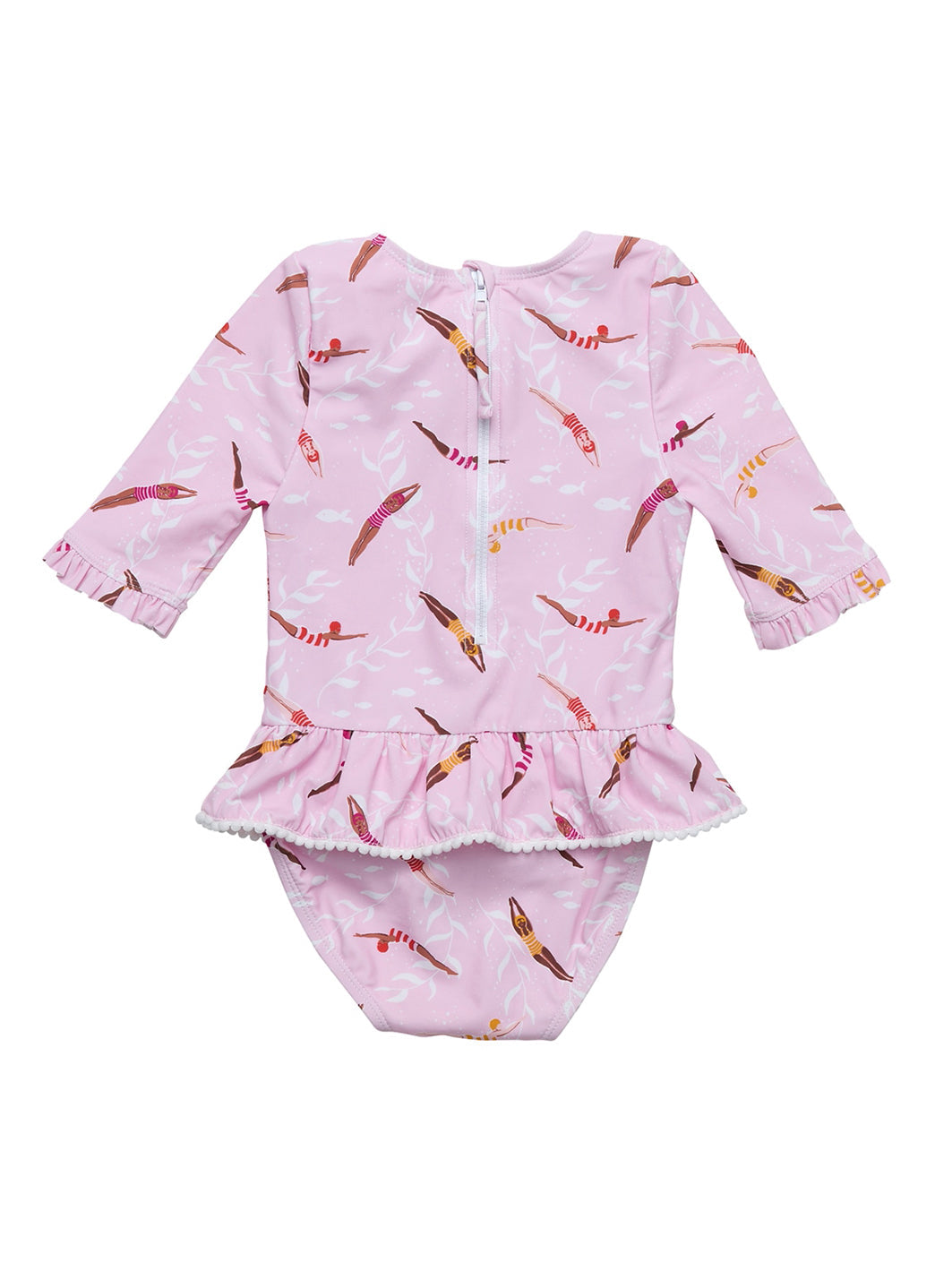 Snapper Rock Girls' Diving Diva Skirted One Piece Swimsuit (Baby, Toddler)