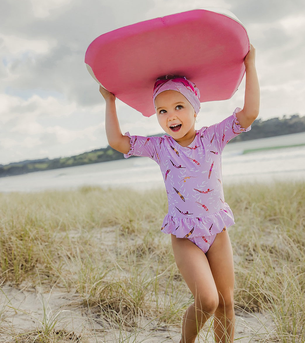 Snapper Rock Girls' Diving Diva Skirted One Piece Swimsuit (Baby, Toddler)