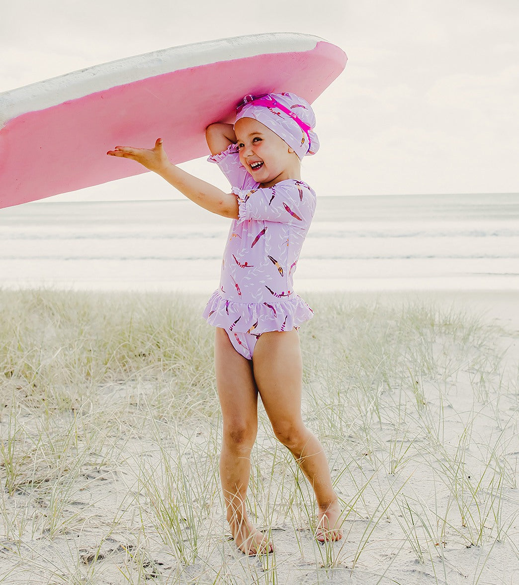 Snapper Rock Girls' Diving Diva Skirted One Piece Swimsuit (Baby, Toddler)