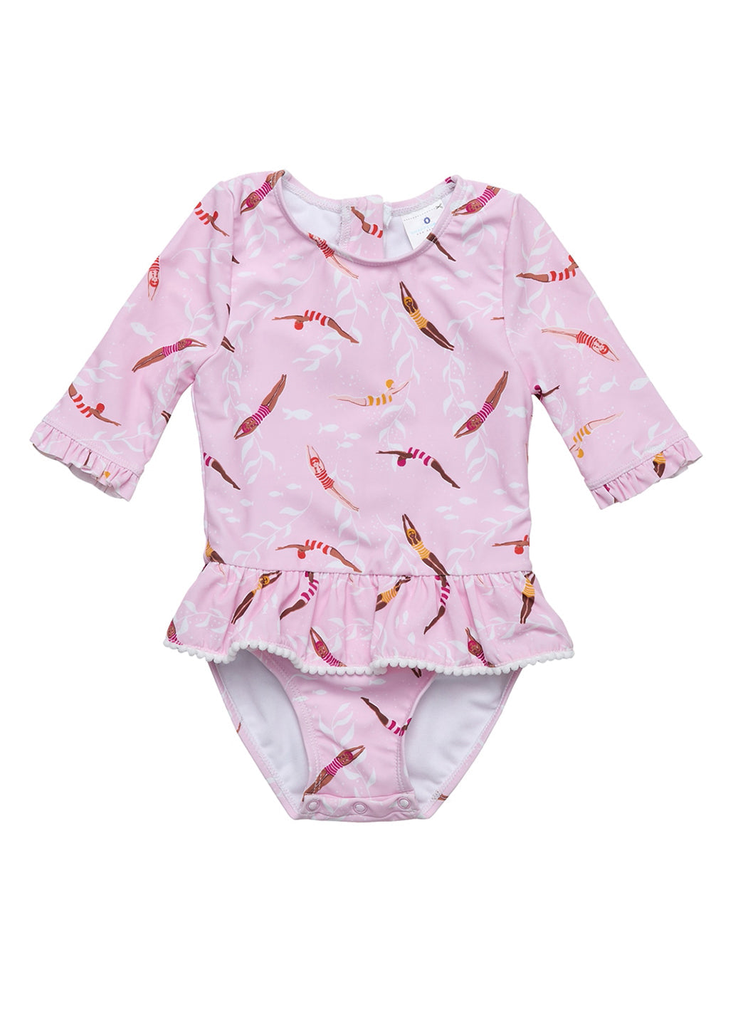 Snapper Rock Girls' Diving Diva Skirted One Piece Swimsuit (Baby, Toddler)