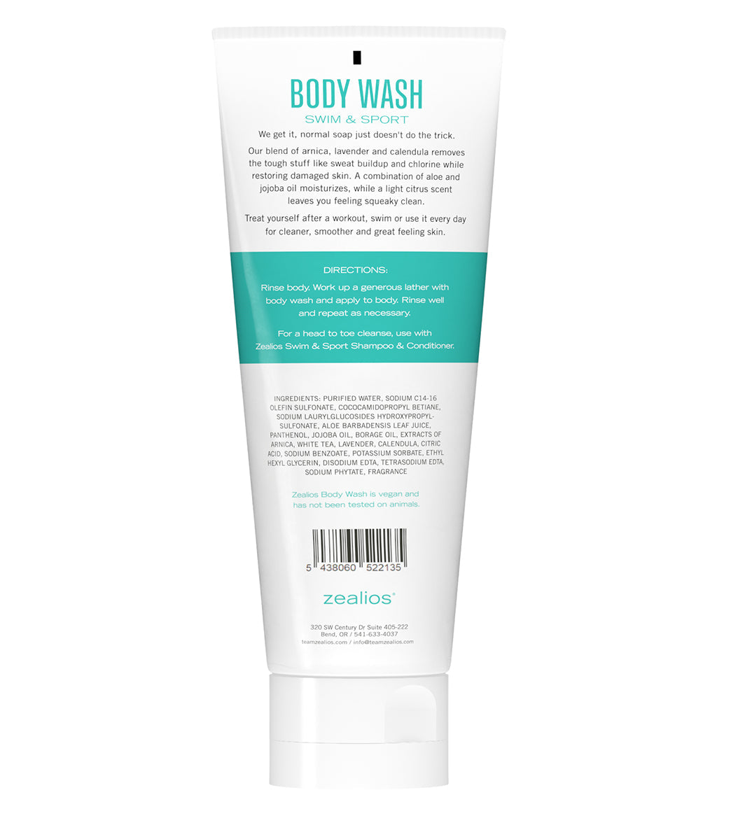 Zealios Skin Care Swim and Sport Body Wash 8oz