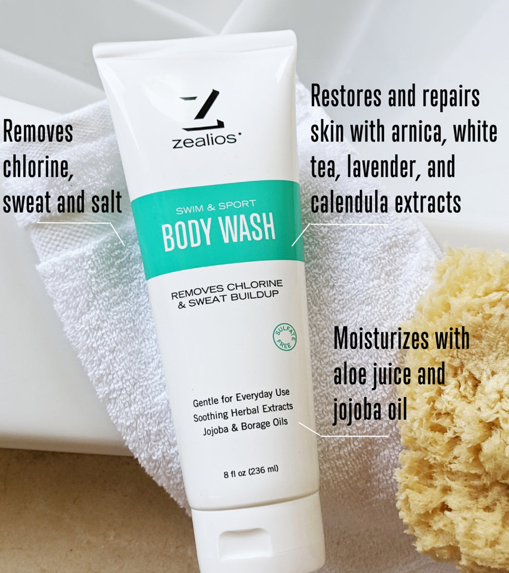 Zealios Skin Care Swim and Sport Body Wash 8oz