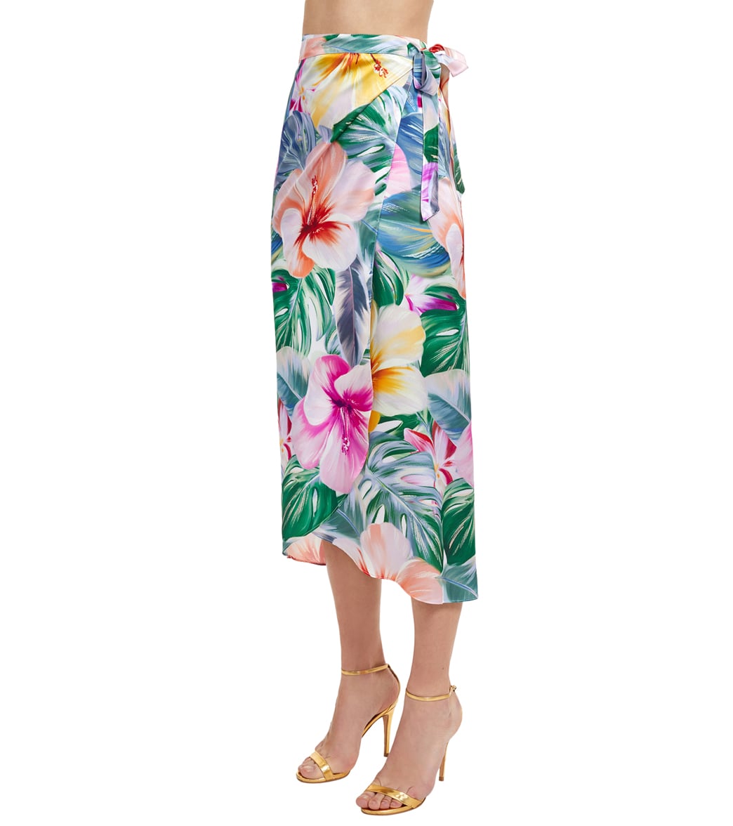 Gottex Women's Bora Bora Tropical Print Long Sarong Skirt