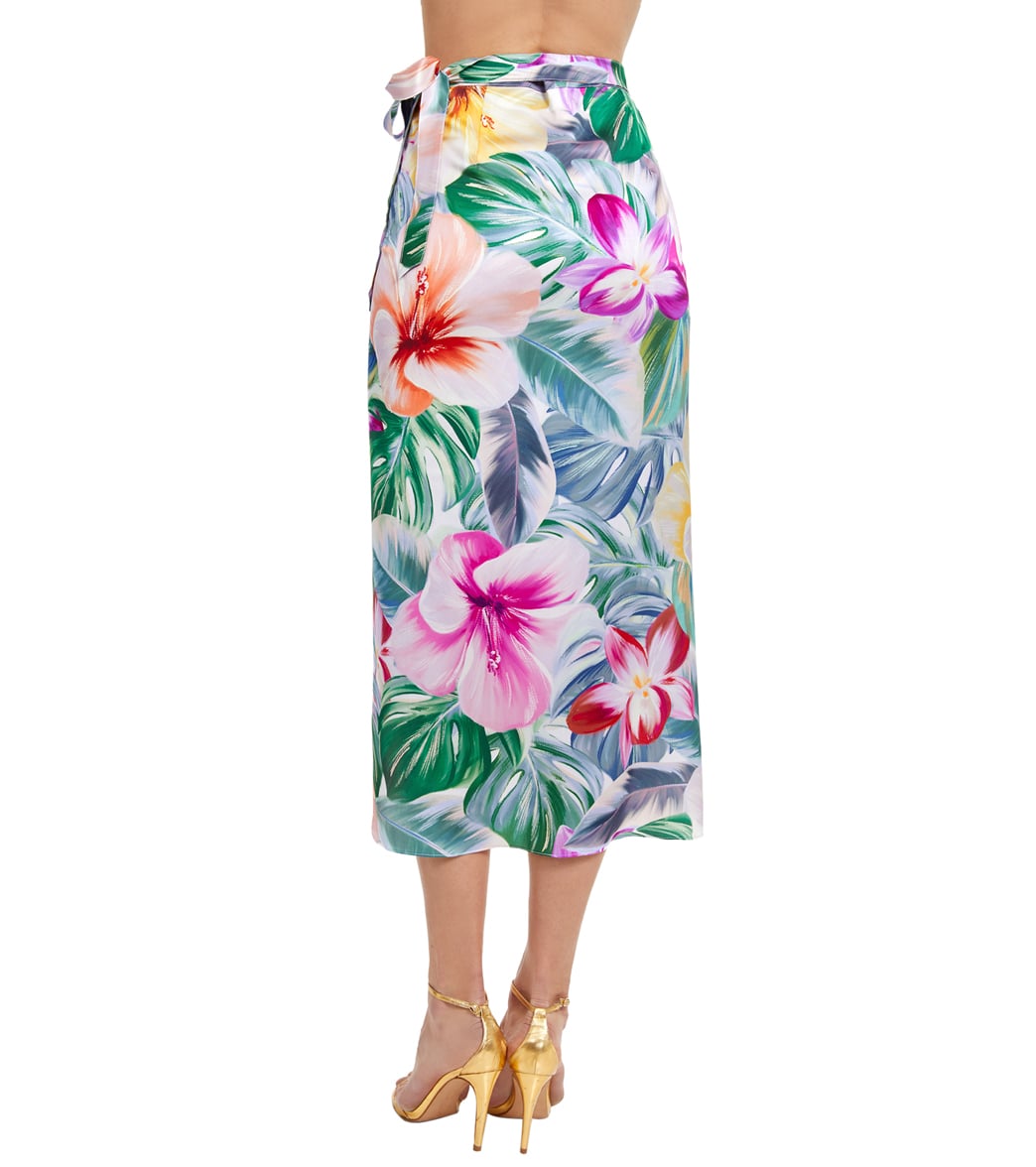 Gottex Women's Bora Bora Tropical Print Long Sarong Skirt