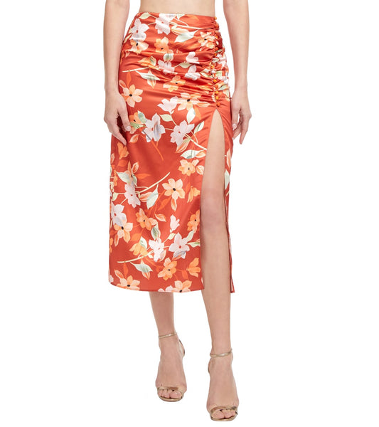 Gottex Women's Amore Am A Feminine Floral Side Slit Long Cover Up Skirt