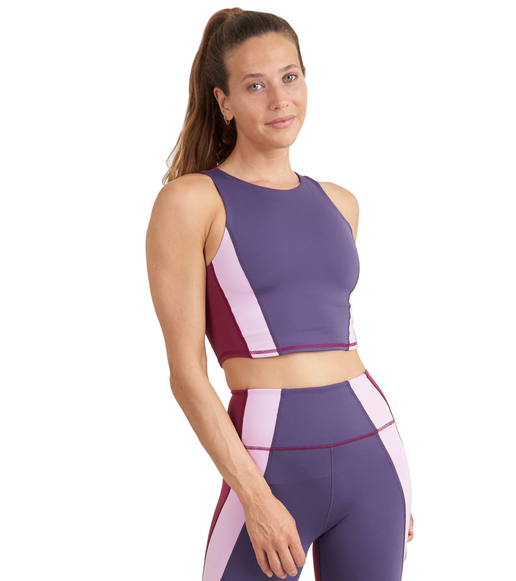 Thrive Societe Zip Color Block Bra