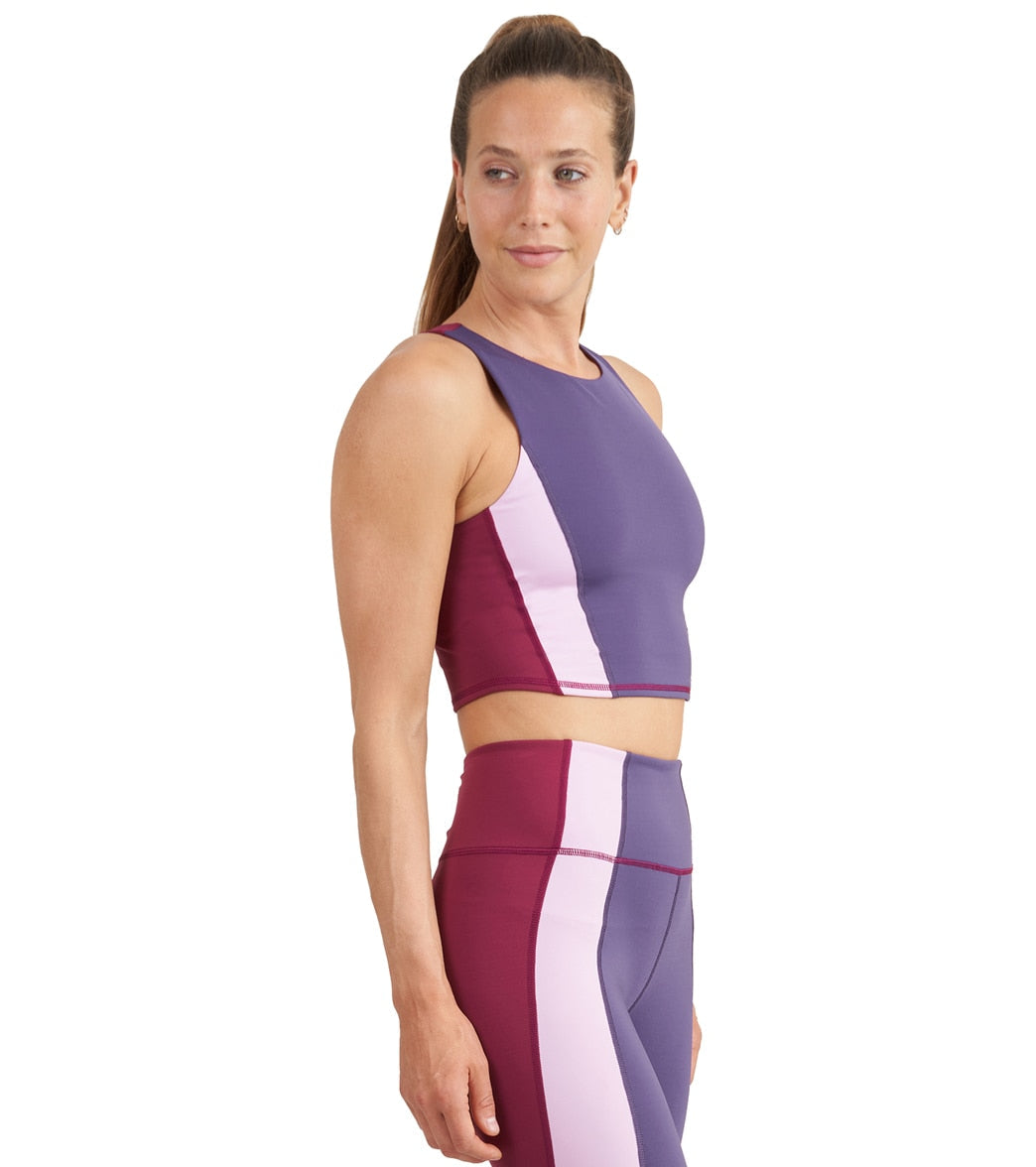 Thrive Societe Zip Color Block Bra