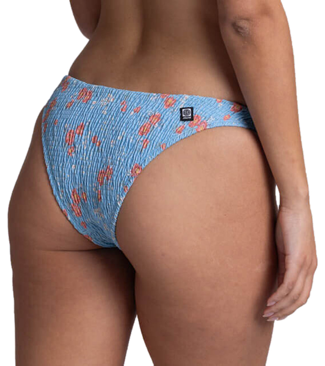 JOLYN Women's Kelia Rosalinda Smocked French Cut Bikini Bottom