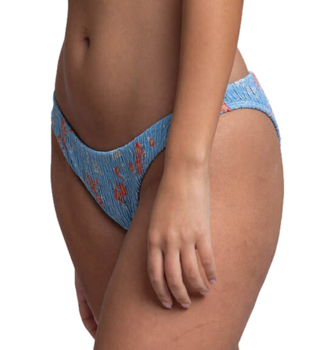 JOLYN Women's Kelia Rosalinda Smocked French Cut Bikini Bottom