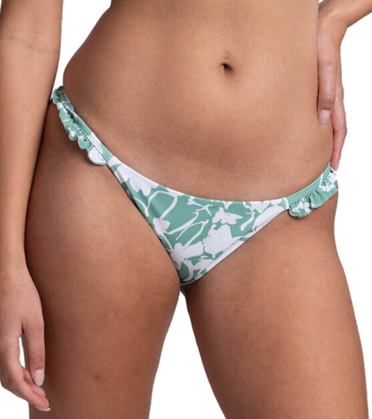 JOLYN Women's Karlee Floriana Side Ruffles Low Rise Bikini Bottom