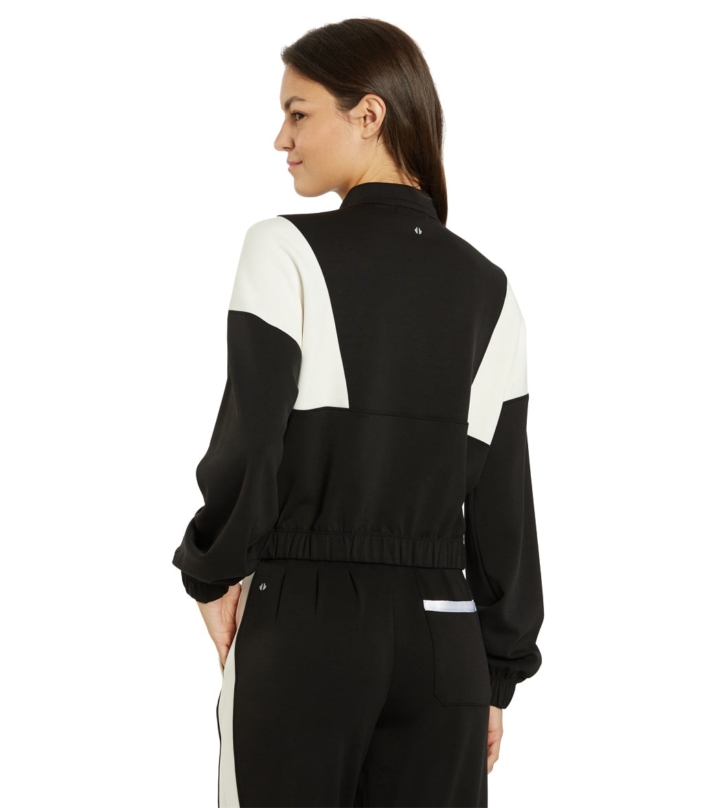Thrive Societe Blocked Half Zip Pullover
