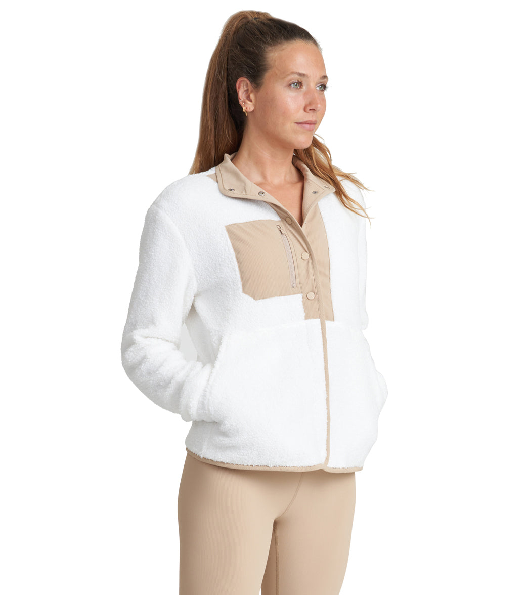Thrive Societe Sherpa Snap Jacket