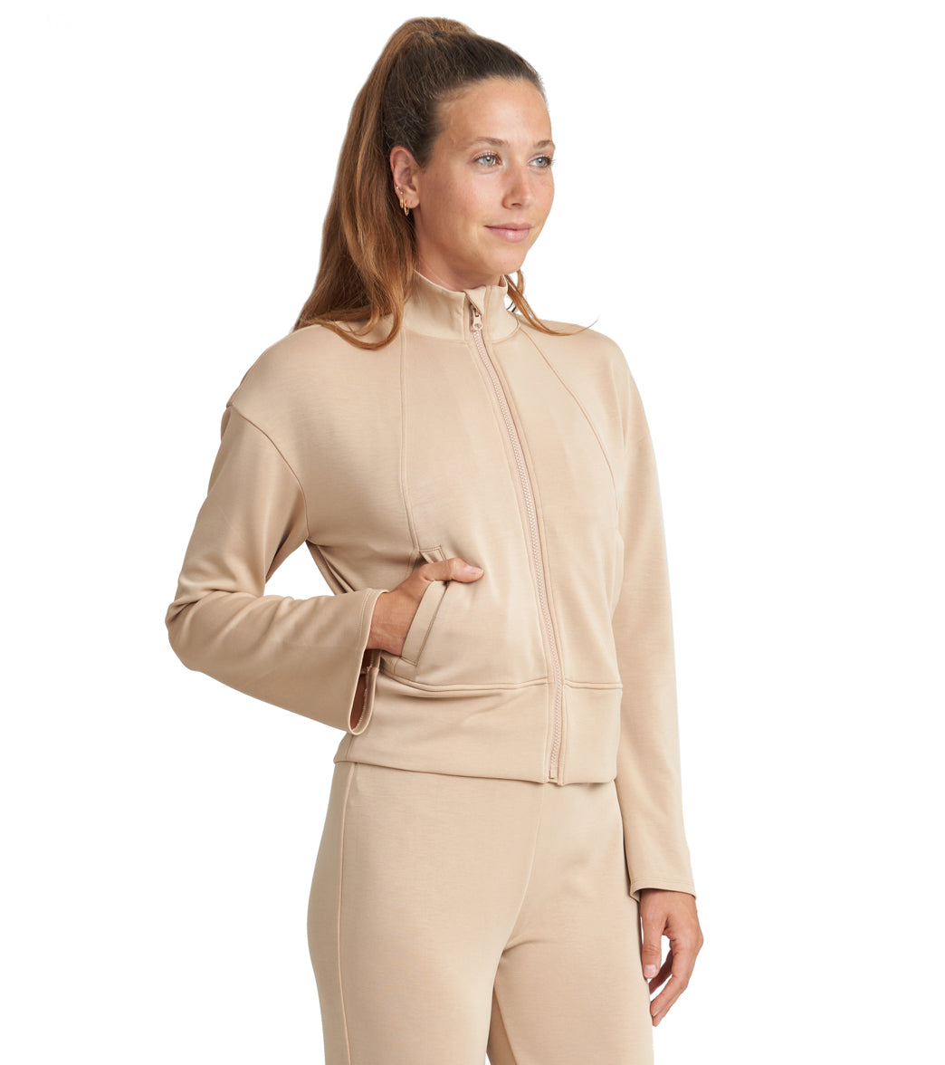 Thrive Societe Bell Sleeve Zip Jacket