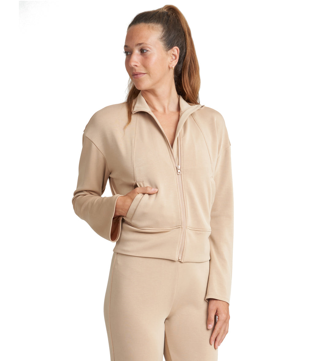 Thrive Societe Bell Sleeve Zip Jacket