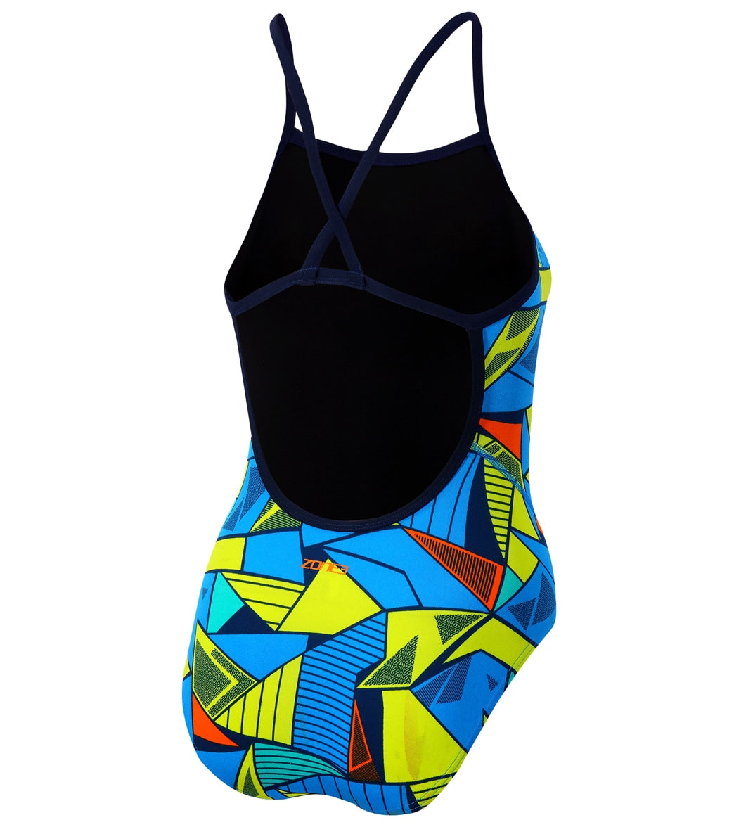 Zone3 Girls Strap Back Prism 2.0 Swimsuit