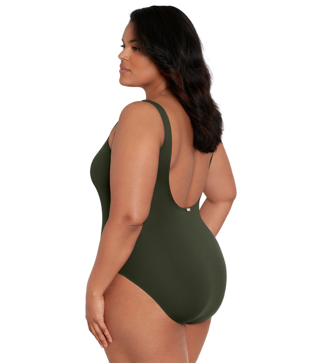Lauren Ralph Lauren Plus Size Lace Tank One Piece Swimsuit