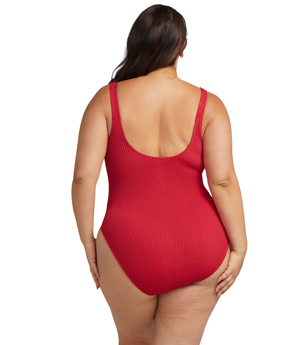 Artesands Woman's One Size Arte Kahlo Crinkle Knit One Piece Swimsuit