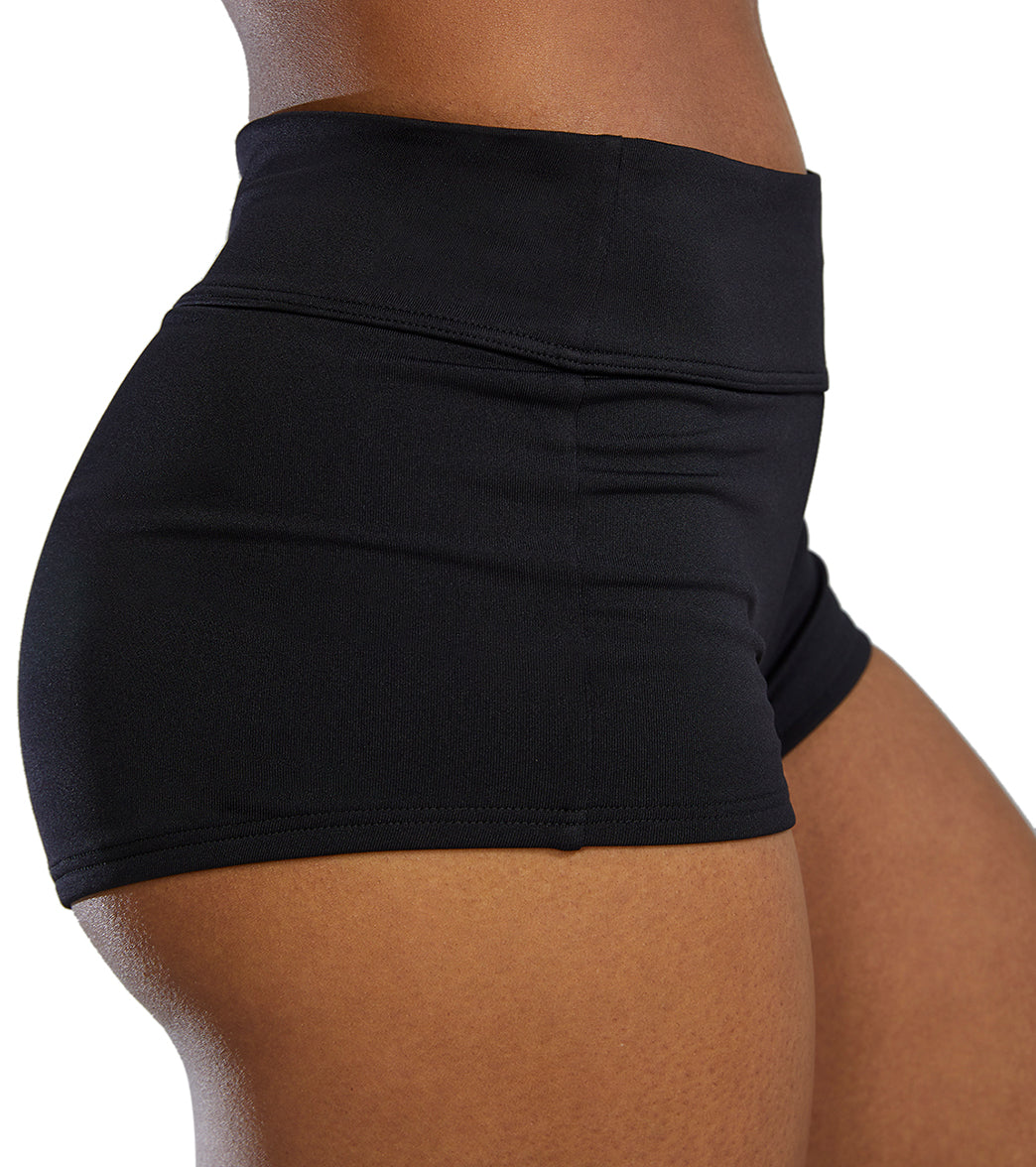 TYR Women's Solid Durafast Elite Casey Boyshort Bikini Bottom