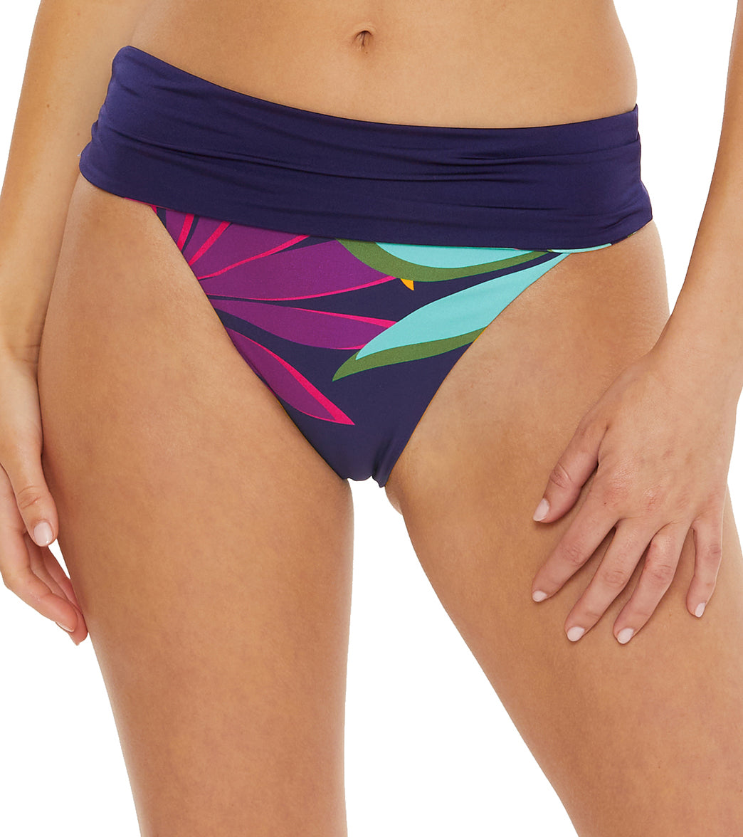 Trina Turk Women's Wailea Reversible High Waisted Bikini Bottom
