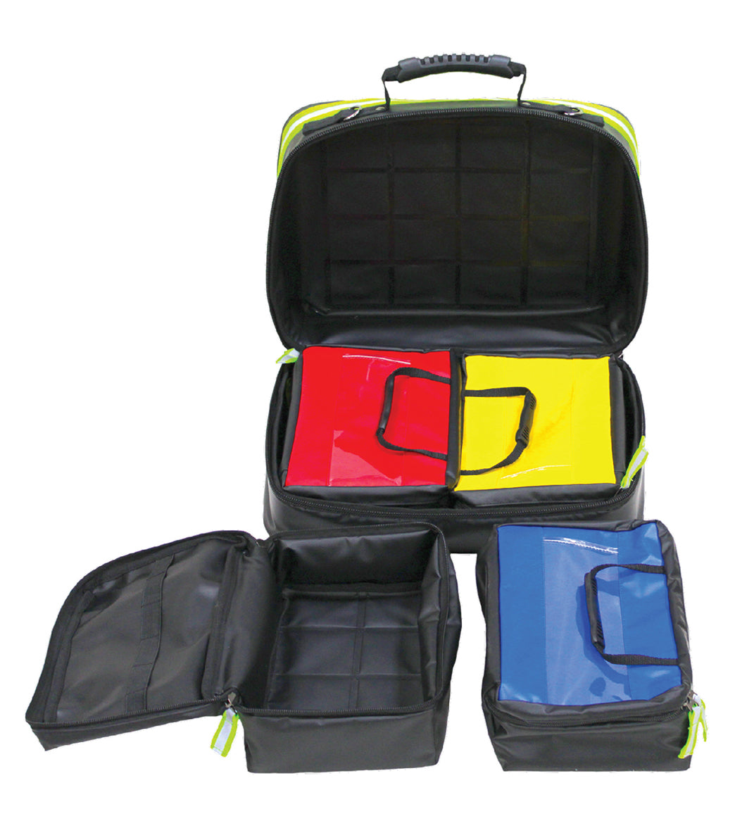 KEMP USA Fluid-Resistant Tarpaulin Large Responder Bag with Medication Pouches