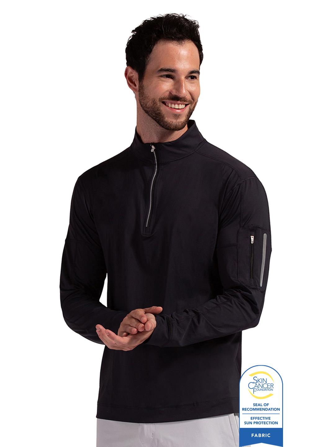 Bloq UV Men's Mock 1/4 Zip UPF 50 Pull Over
