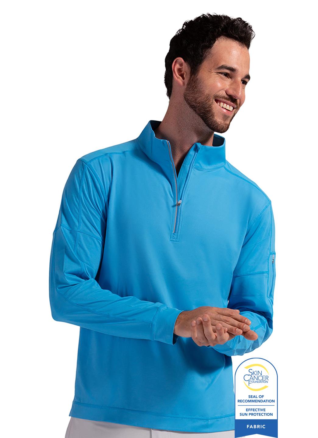 Bloq UV Men's Mock 1/4 Zip UPF 50 Pull Over
