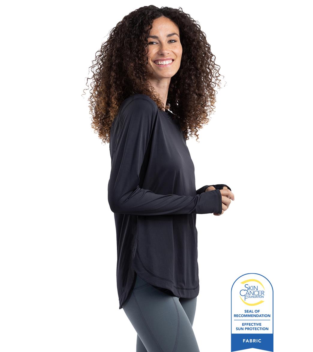 Bloq UV Women's Relaxed Scallop Long Sleeve UPF 50 Sun Shirt