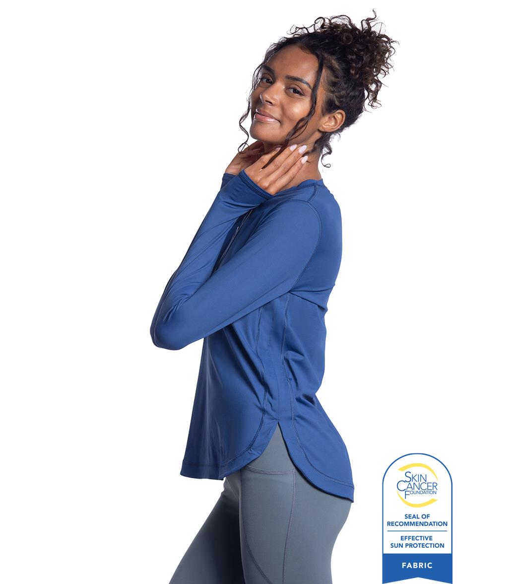 Bloq UV Women's Relaxed Scallop Long Sleeve UPF 50 Sun Shirt