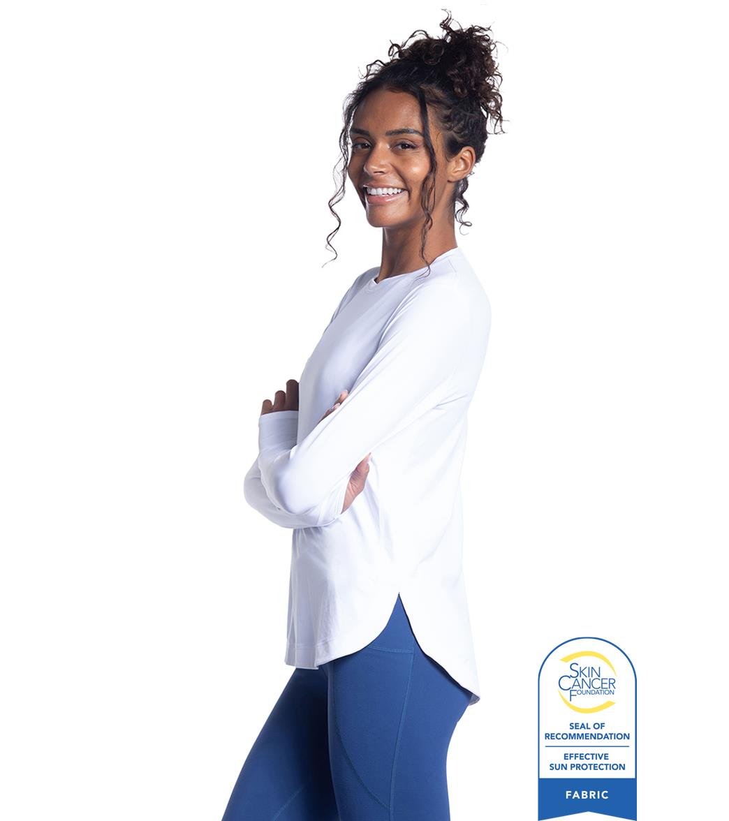 Bloq UV Women's Relaxed Scallop Long Sleeve UPF 50 Sun Shirt