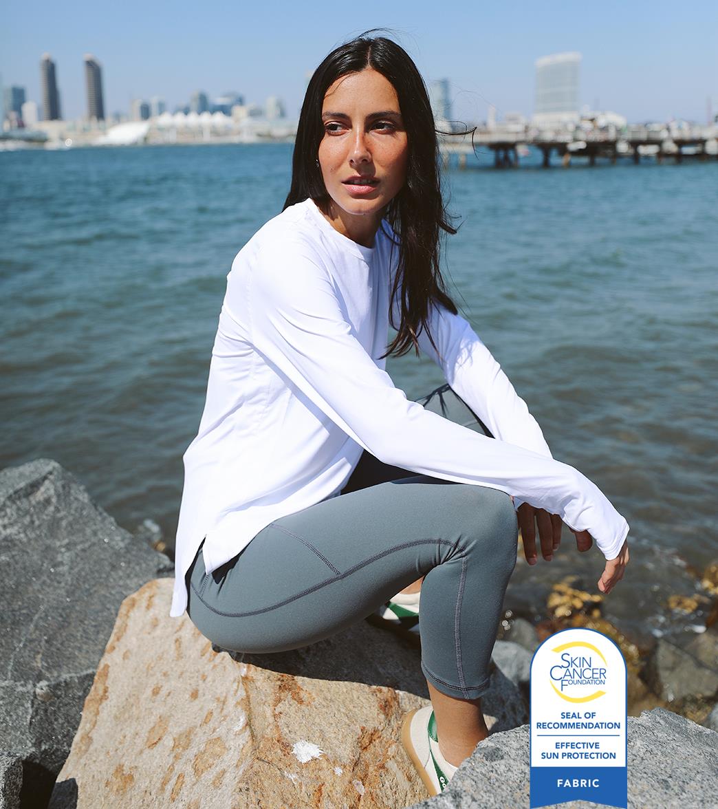 Bloq UV Women's Relaxed Scallop Long Sleeve UPF 50 Sun Shirt