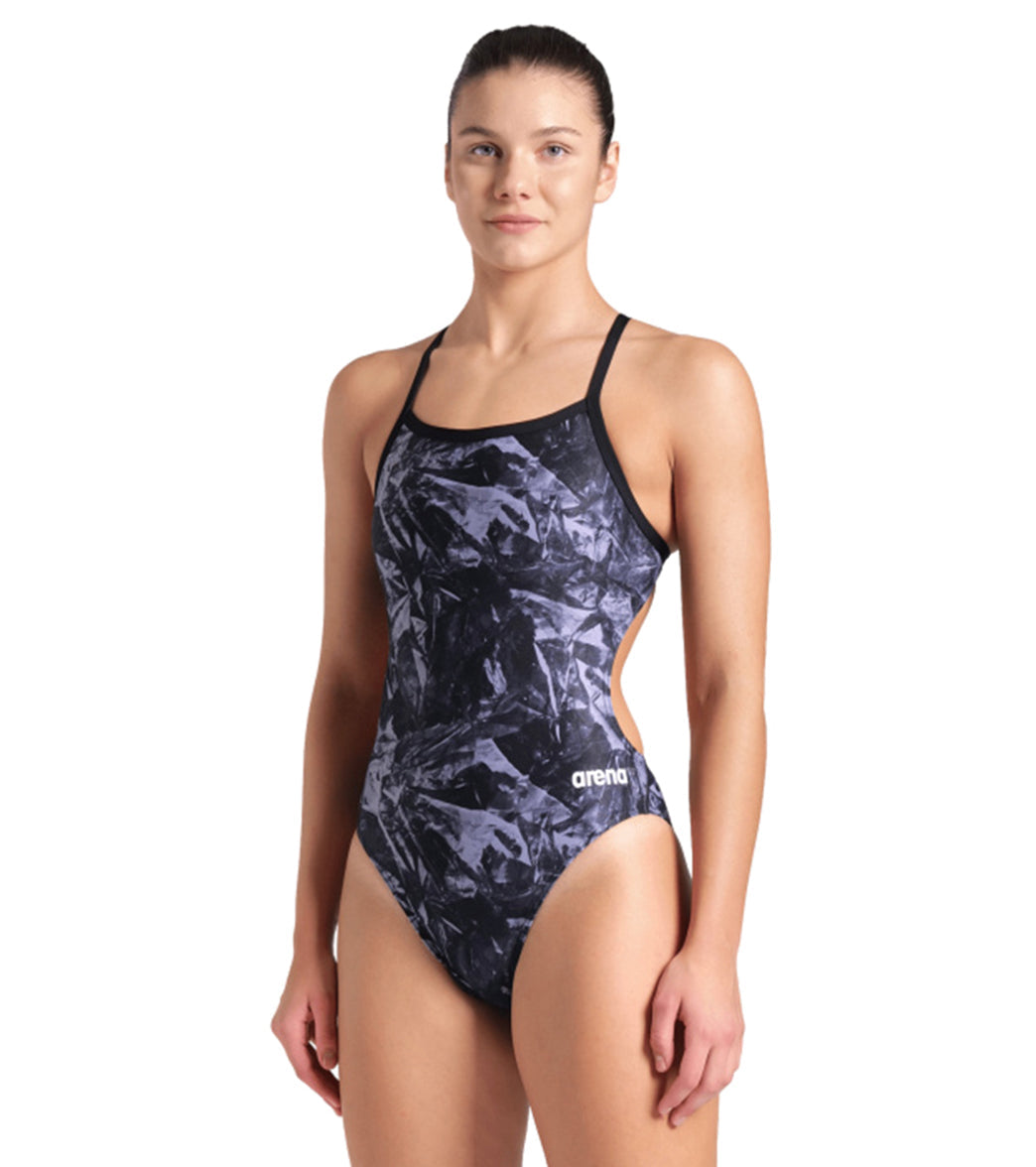 Arena Women's Team Crackle Challenge Back One Piece Swimsuit