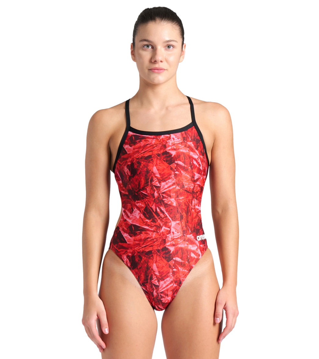Arena Women's Team Crackle Challenge Back One Piece Swimsuit