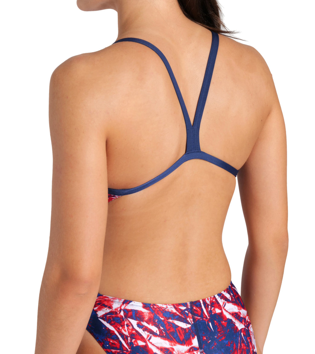 Arena Women's Team Crackle Challenge Back One Piece Swimsuit
