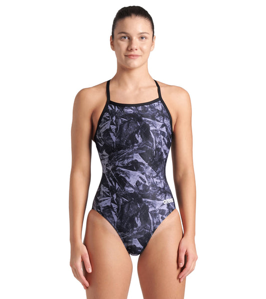 Arena Women's Team Crackle Lightdrop Back One Piece Swimsuit