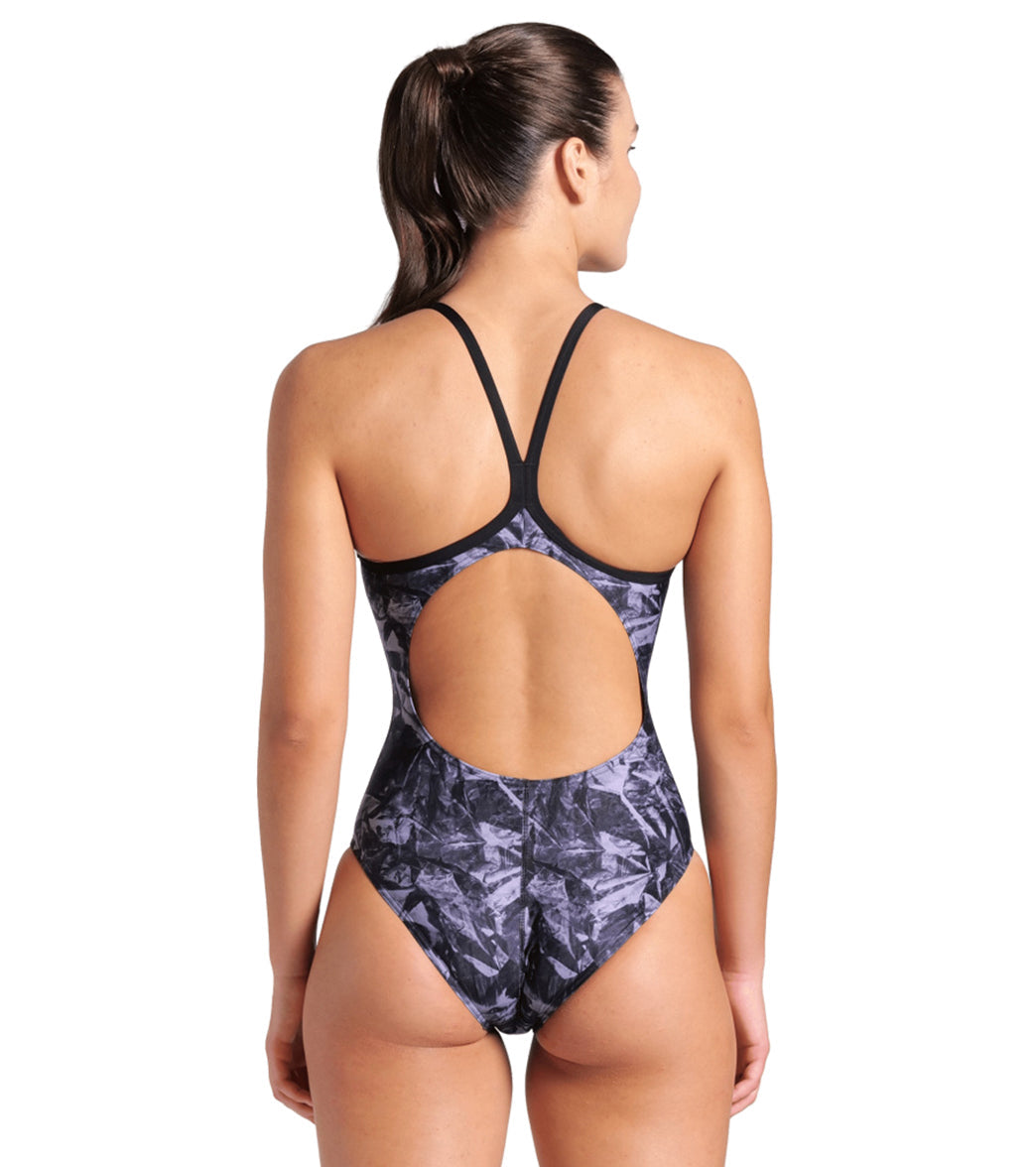 Arena Women's Team Crackle Lightdrop Back One Piece Swimsuit
