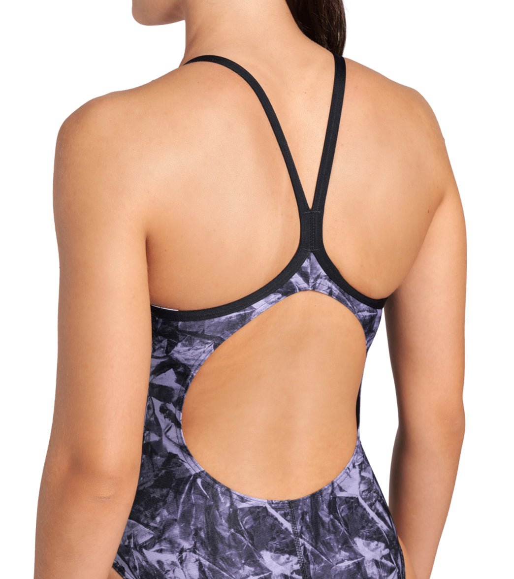 Arena Women's Team Crackle Lightdrop Back One Piece Swimsuit