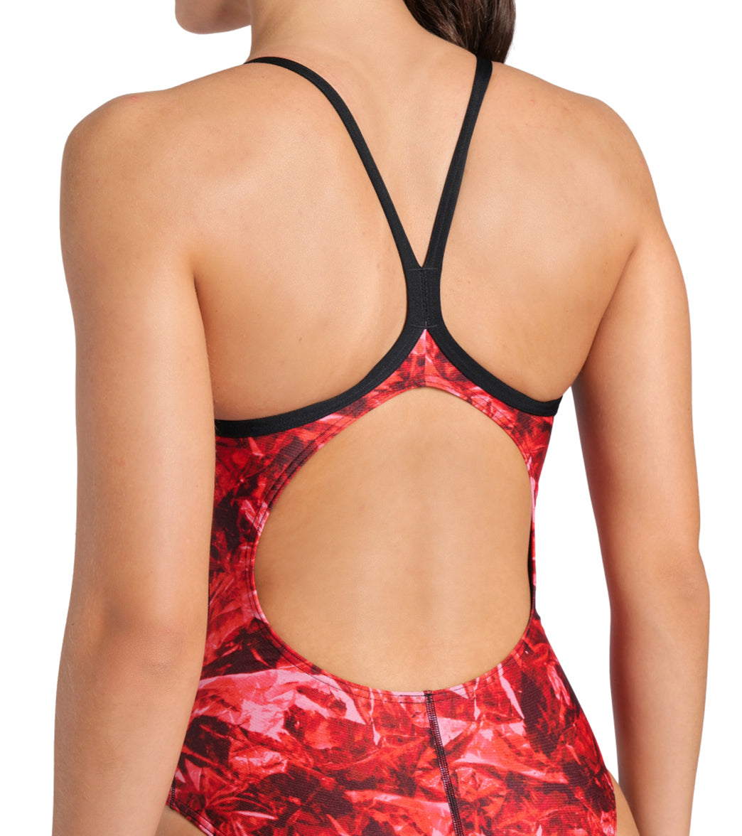 Arena Women's Team Crackle Lightdrop Back One Piece Swimsuit